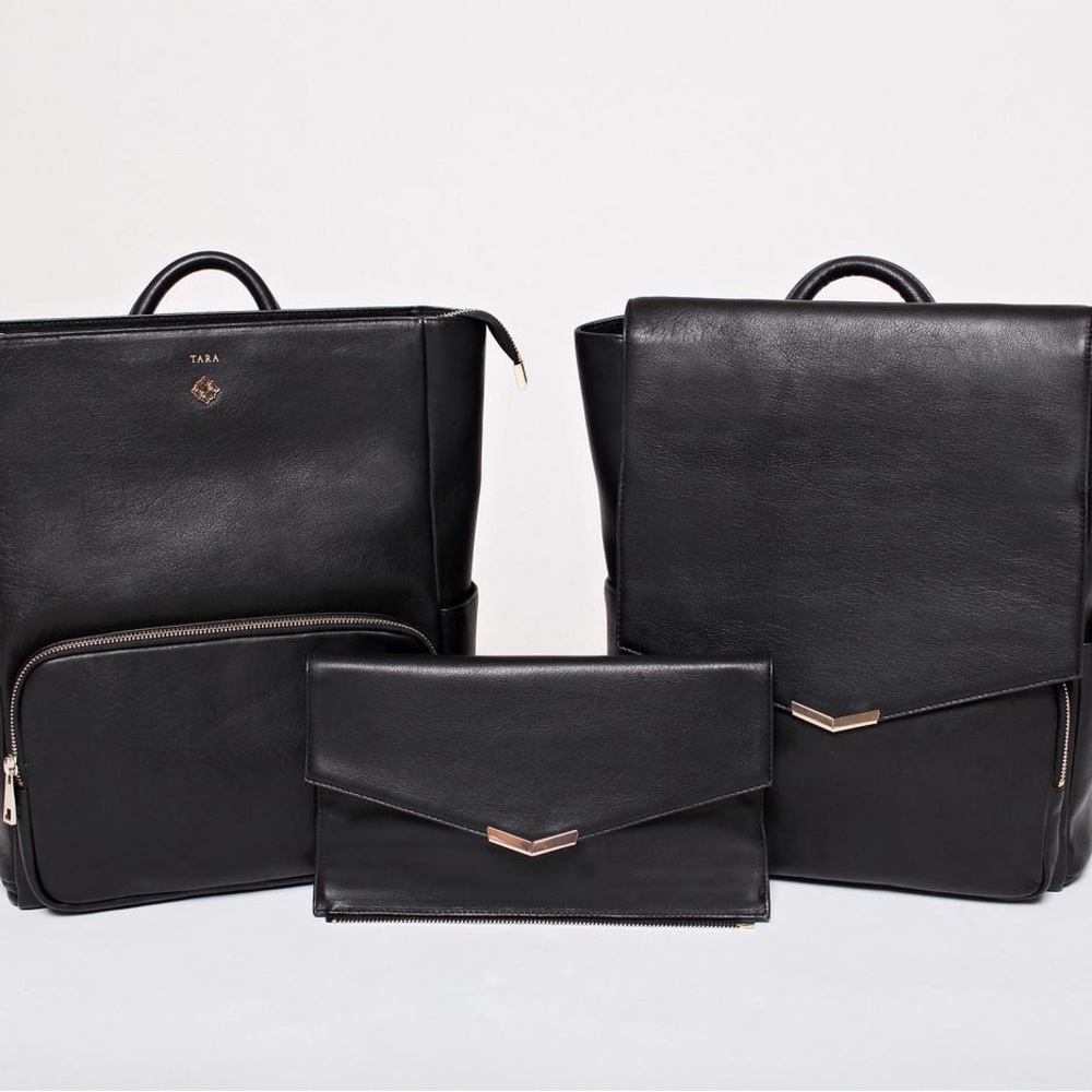 Tara & Co The Tracy 2-in-1 Leather‎ convertable Backpack Clutch Bag